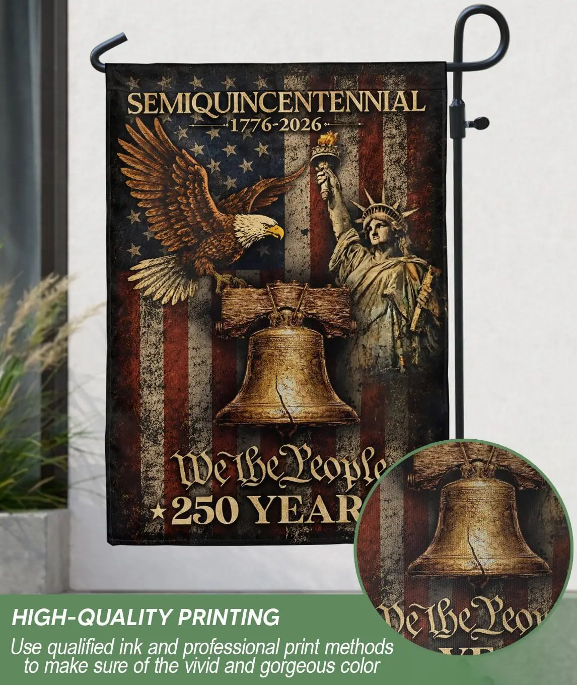 250 Years Of Freedom Flag, American Flag With Eagle, 250th Anniversary Usa Commemorative Flags, 250th Anniversary Patriotic  PPZ