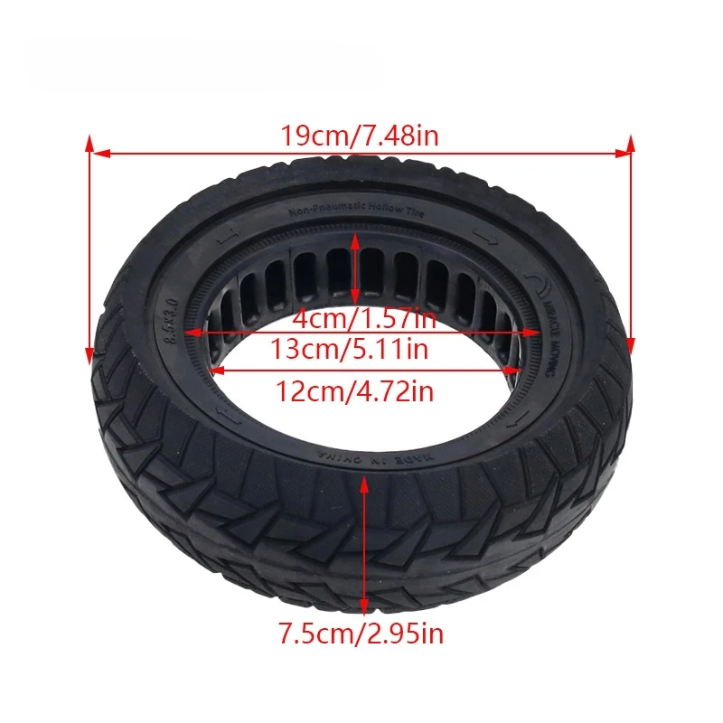 8.5 Inch 8.5x3.0 Solid Off-Road Tire Fit FOR Vsett 8/9, Zero 8/9 Pro, Kugoo Kirin G2 Pro Scooter Wheel