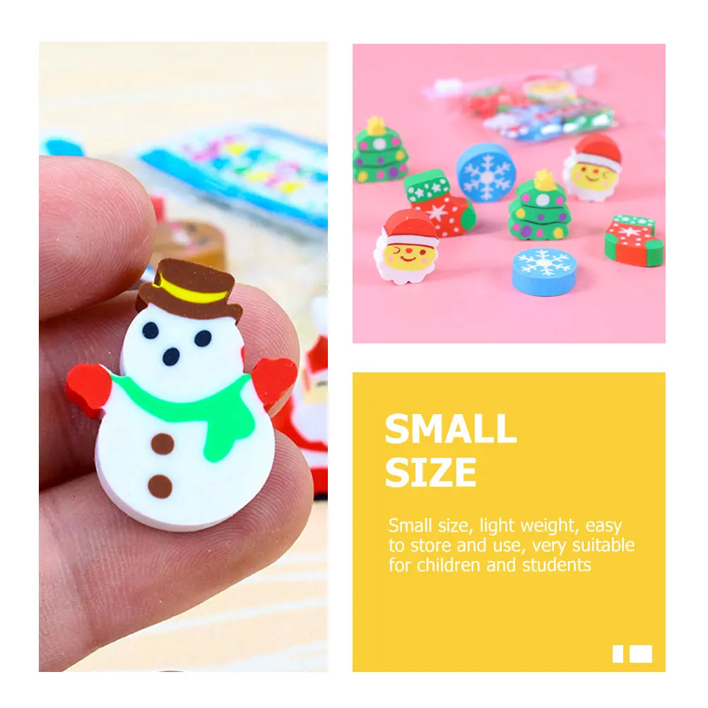 

40Pcs Delicate Christmas Tree Erasers Lightweight Pencil Erasers for Sketching School Study Stationery Multi-Function Daily