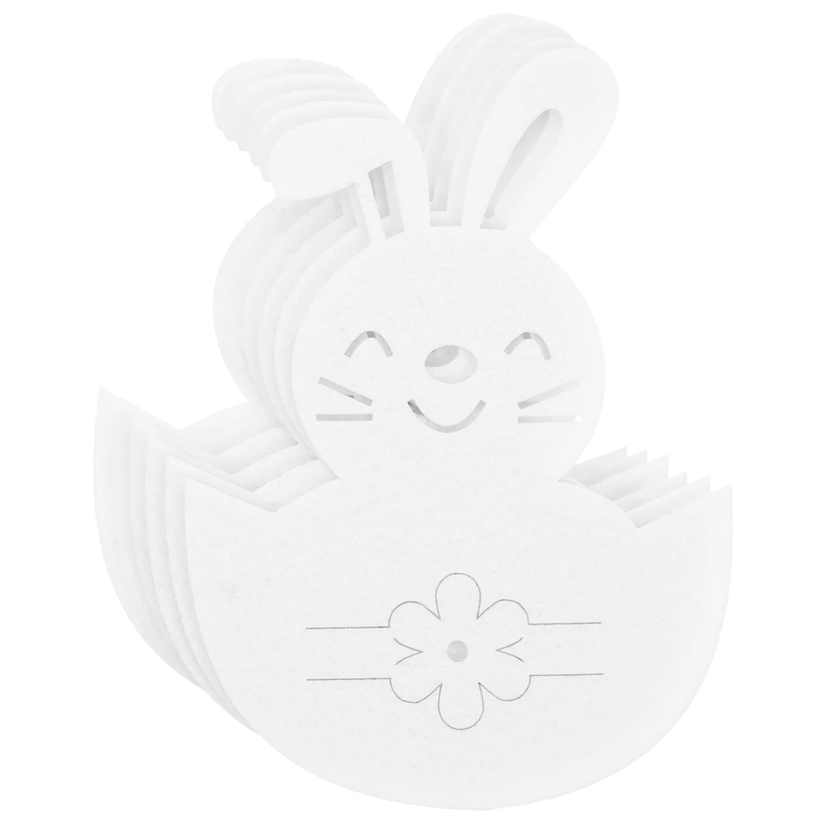 

8Pcs Easter Bunny Cutlery Holders Cute Tableware Bags Bunny Shape for Easter Party Family Festival Decoration Cutlery Bags