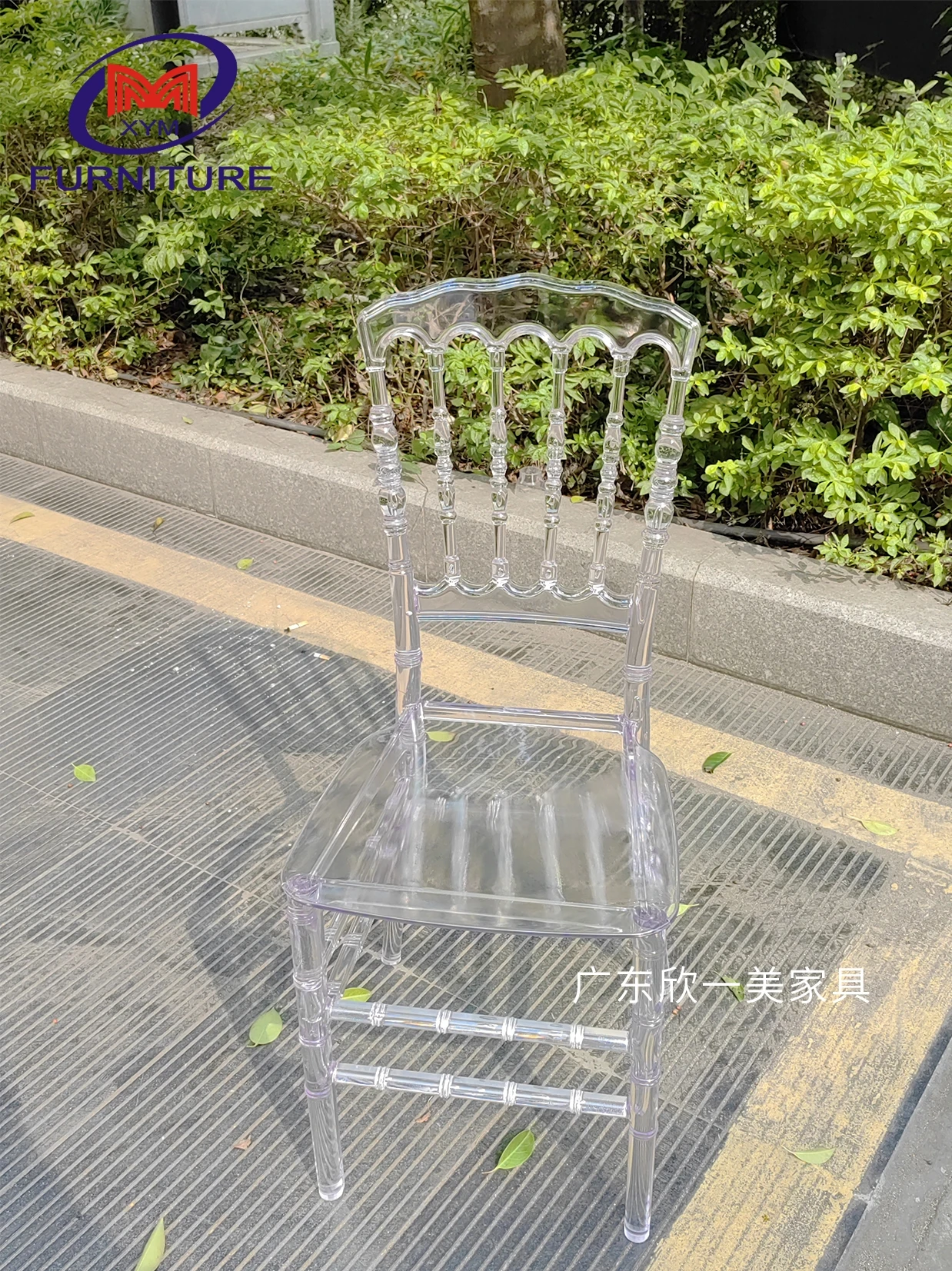 Wedding plastic transparent chair acrylic bamboo chair, wedding crystal chair, wedding reception hotel Internet celebrity crysta