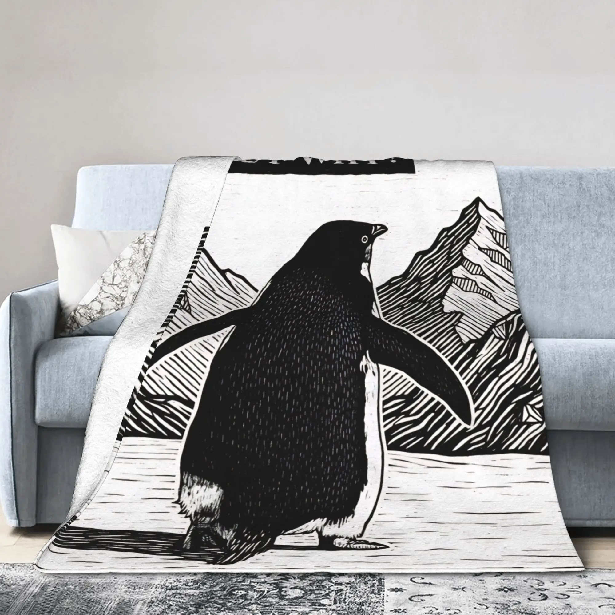 But Why  Nihilist Penguin Blankets Fleece Summer Air Conditioning  Multi-function Throw Blanket for Bedding Bedding Throws