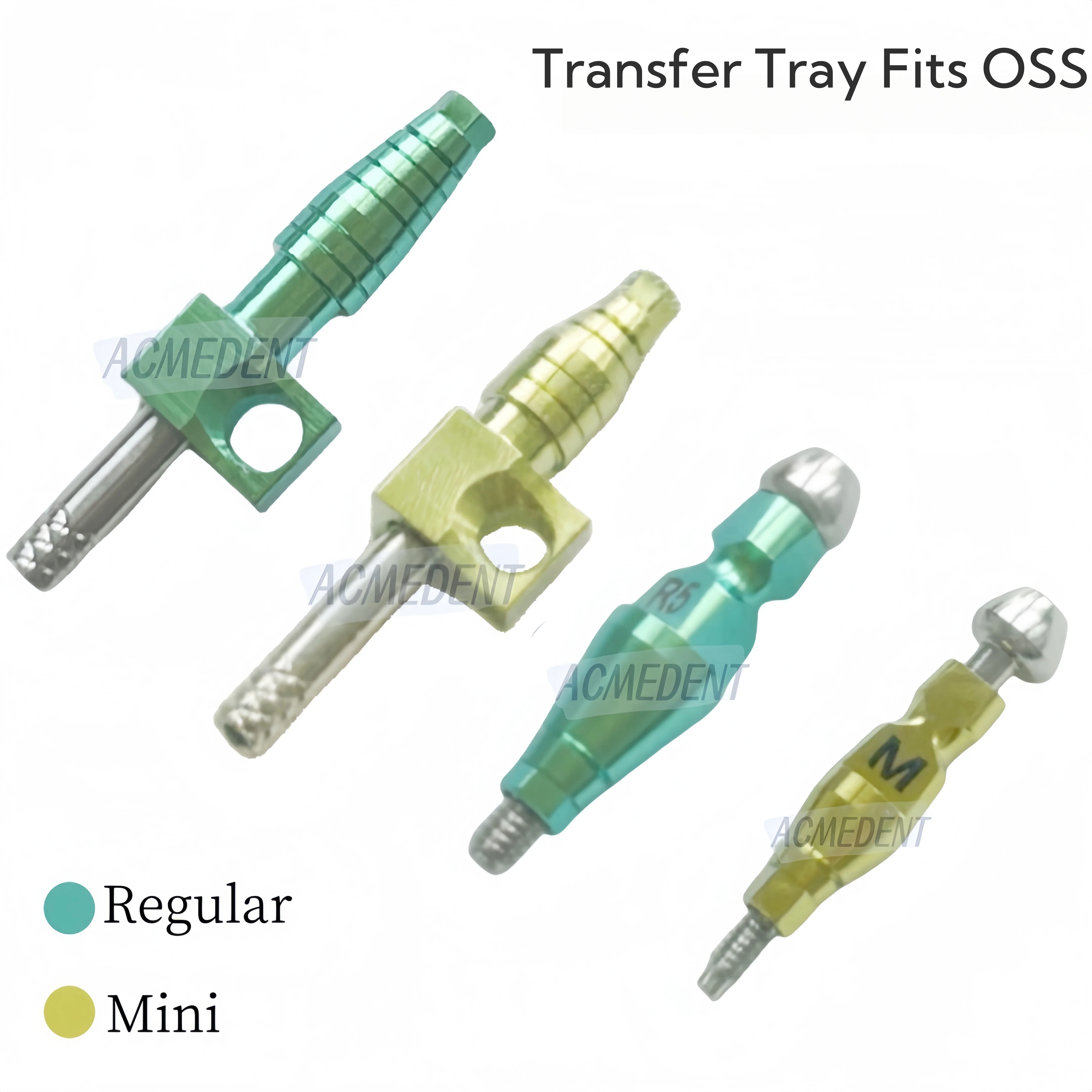 5pcs Fixture Pick Up Dental Transfer Impression Coping Titanium Alloy Open Closed Tray Fits OSS Cover Screw M/R