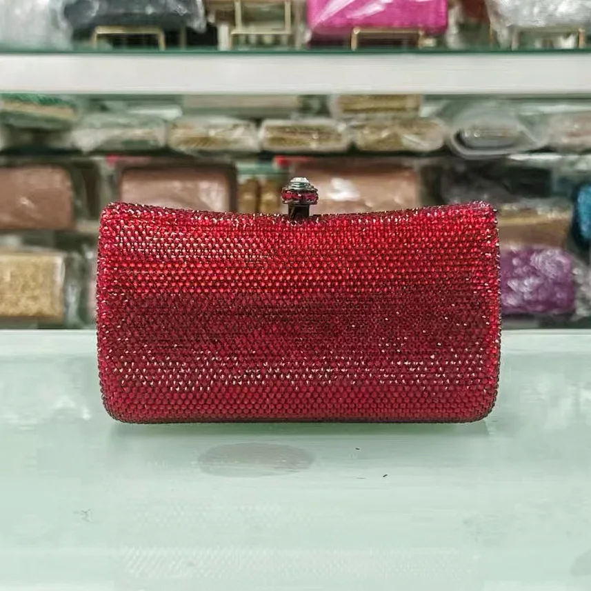 

XIYUAN Lady Crystal Evening Clutch Bags Wedding Party Bridal Diamond Metal Purses And Handbags High Quality Stones Day Clutches