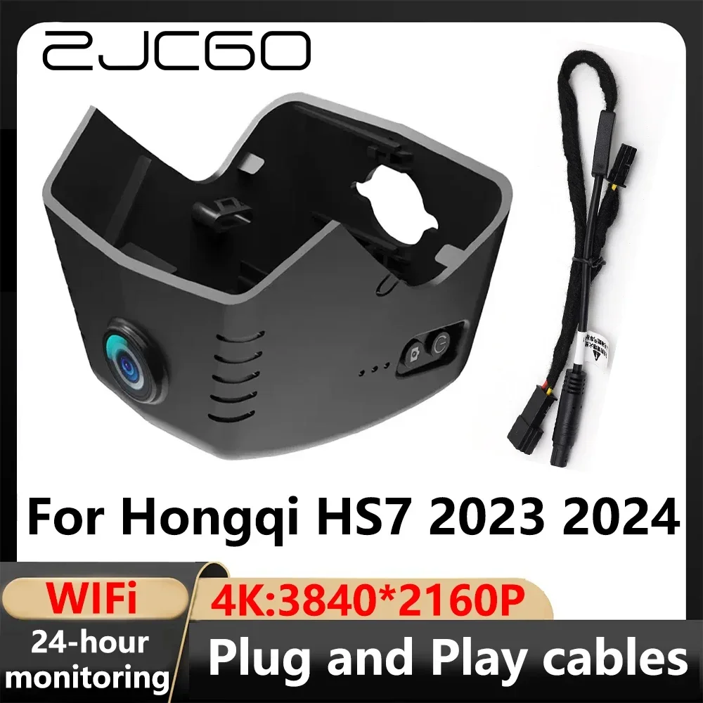 ZJCGO 4K Wifi 3840*2160 DVR Dash Cam Camera Video Recorder for Hongqi HS7 II 2023 2024