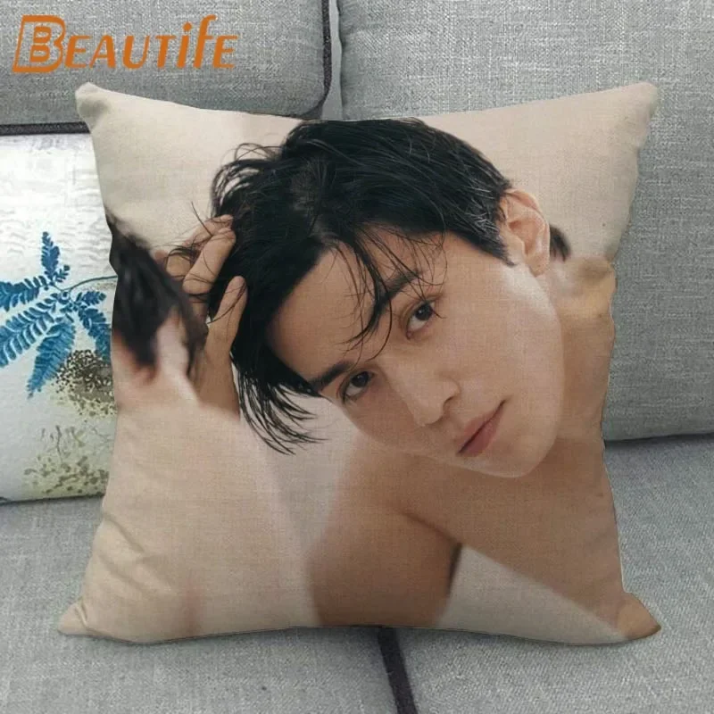 Custom Lee Dong Wook KPOP Pillowcase  Wedding Decorative Cotton Linen Pillow Case For Home Pillow Cover 45X45cm One Side