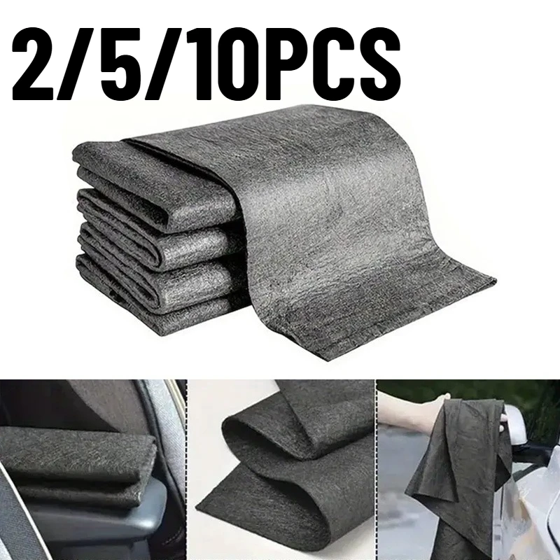 Tissu magique gris pour essuyer le verre, pratique et rapide, adapté aux Tables de voiture, murs, sols en verre, carreaux de céramique, outils, 2/5/10 pièces
