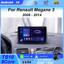 Android 15 GPS Car Radio For Renault Megane 3 Fluence Samsung SM3 2008 - 2014 Stereo Multimedia Video Player DSP CarPlay NO DVD