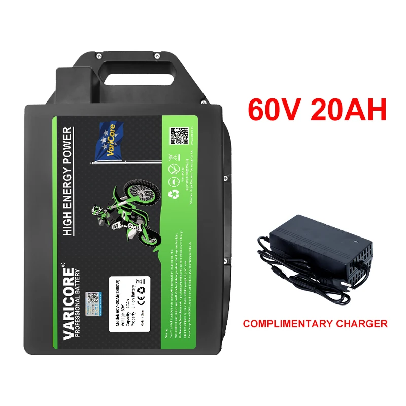 EU VOORRAAD 60 V 20Ah 30Ah Waterdichte Lithium Batterij 18650 CEL 2400 W gebruik voor Citycoco Grasmaaier Elektrisch gereedschap Belastingvrij