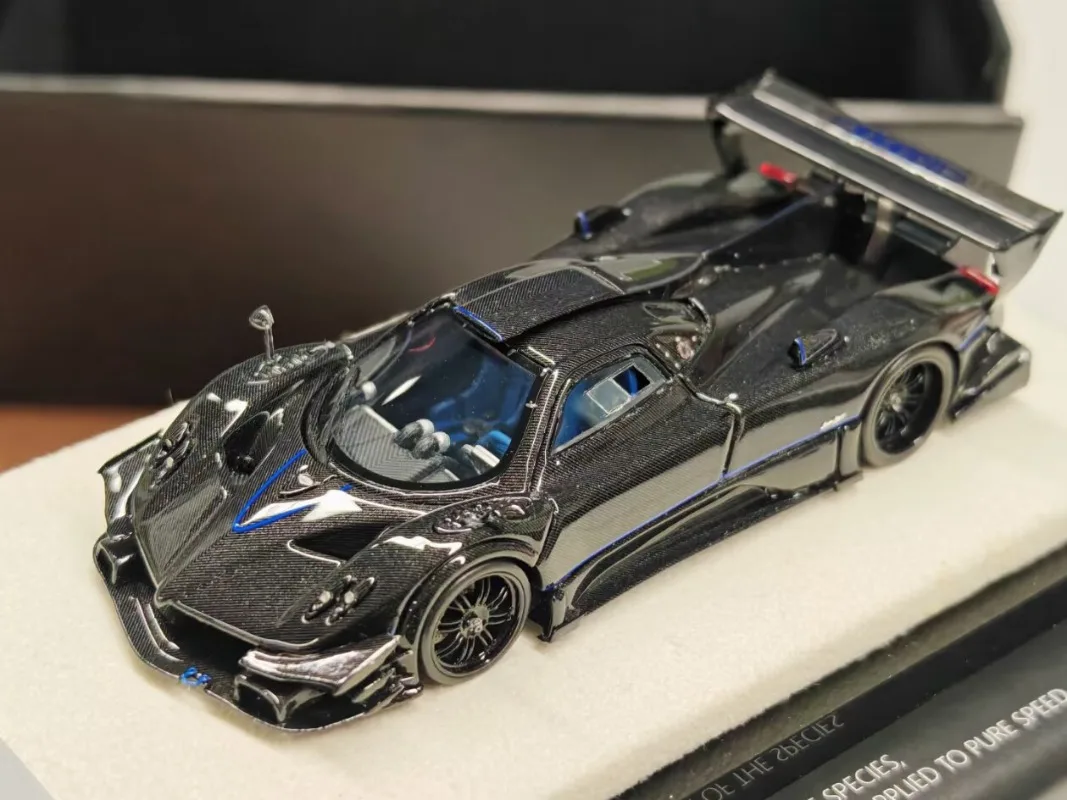 In Stock 1:64 carbon blue line enough clock custom resin car model die-cast static car model creative display item holiday gift