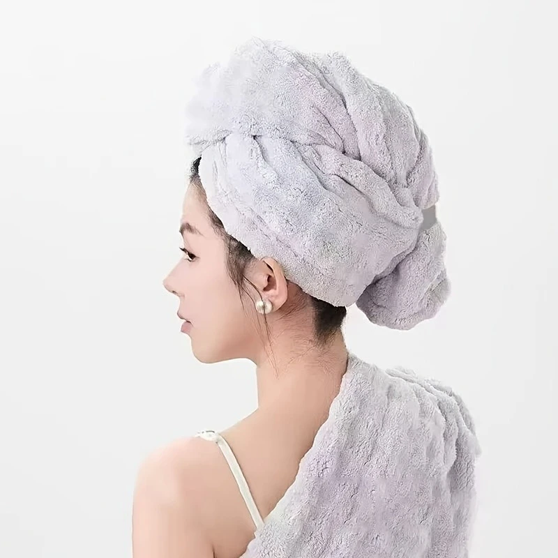 1pc of Wide-tail Large Hair Turban, Super Absorbent Quick-dry Women's Shower Cap, Head Towel