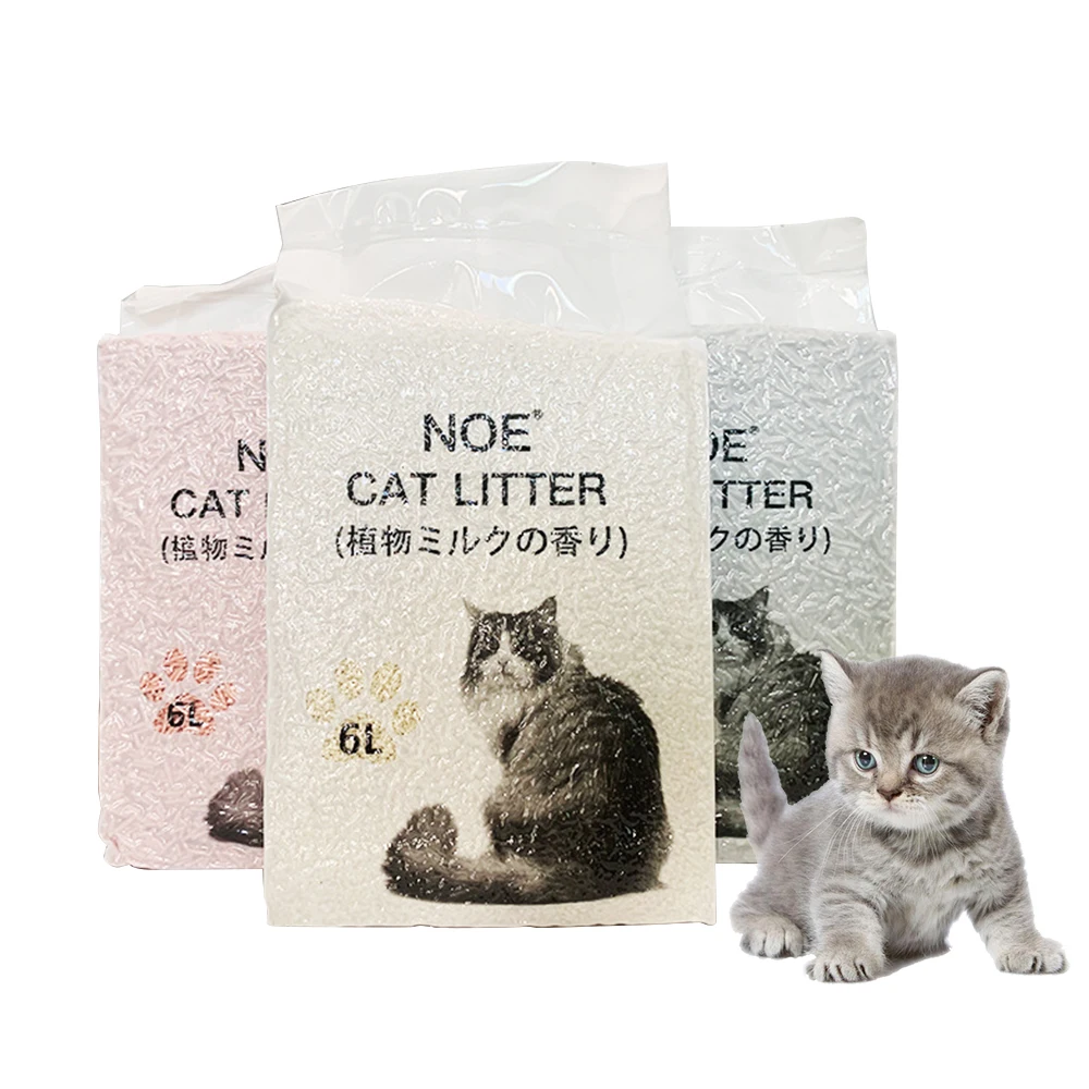 

Natural Plant 2.0mm Strip Shape Clumping Flushable Tofu Cat Litter for Wholesale Cat Sand