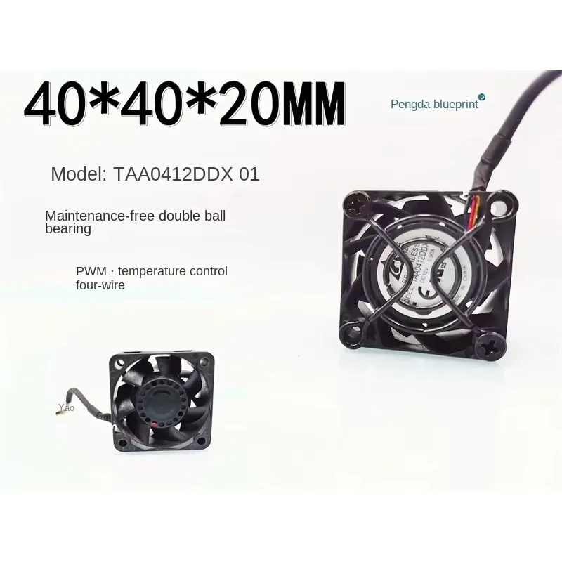 pa Delta TAA0412DDX01 high turn PWM4020 ball 4CM 12V 0.9A server cooling fan40*40*20