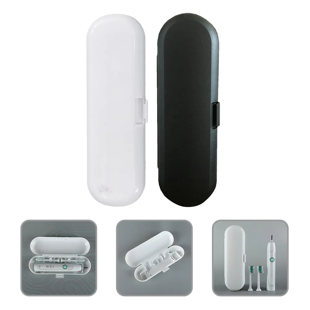 4Pcs Toothbrush Storage Box Electric Toothbrush Case PP Material Tight Seal Prevents Dust Water Drainage for Travel Home Use