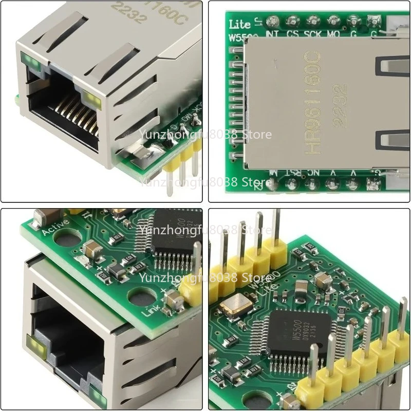USR-ES1 W5500 Ethernet Network Module, Hardware SPI to LAN, TCP/IP for 51/STM32 Microcontroller, W5100 Compatible