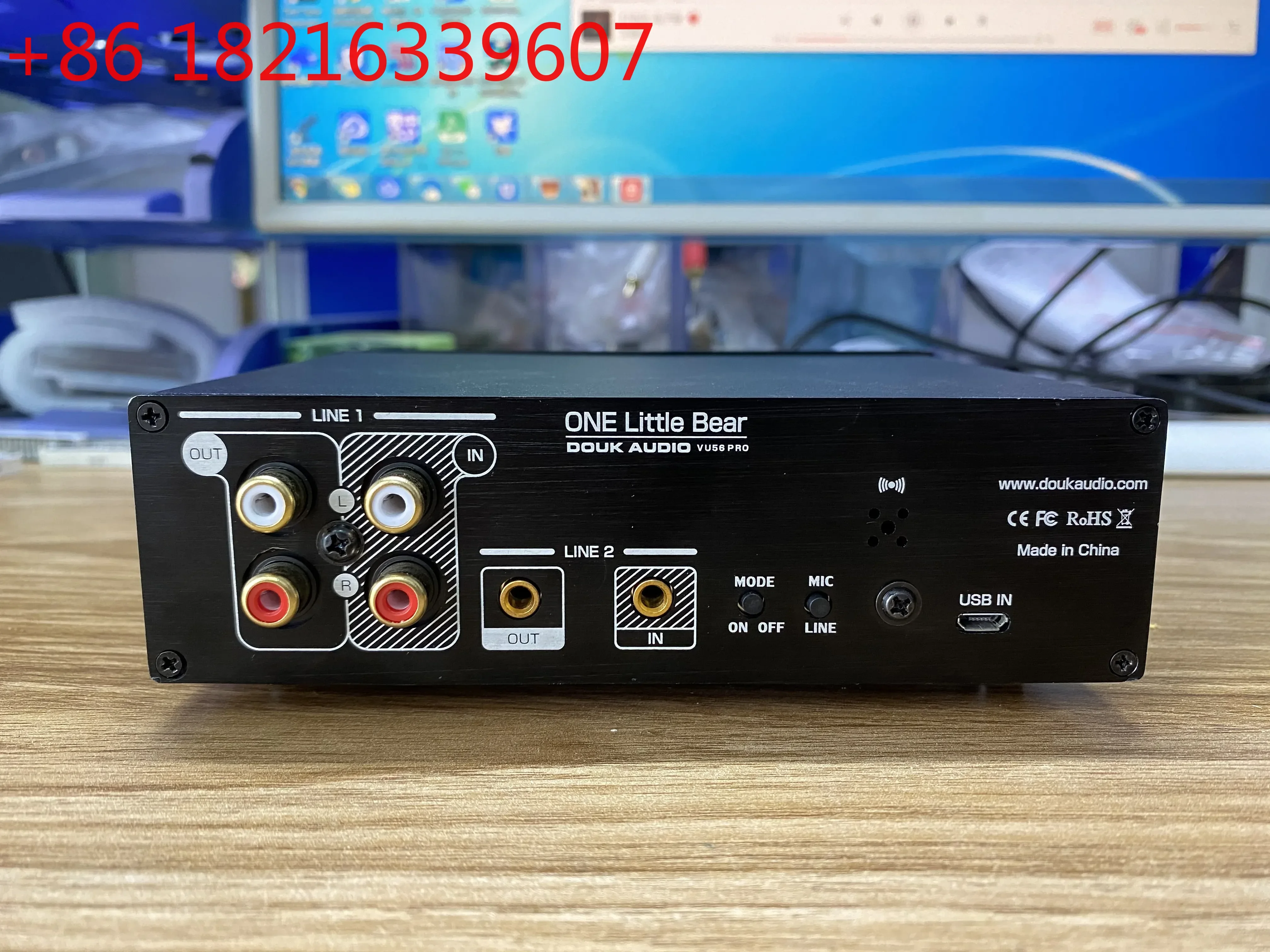 New Bear VU56-PRO Two-color LED Stereo Music Spectrum Analyzer Desktop Rhythm Light Level Meter 2*56 Bits