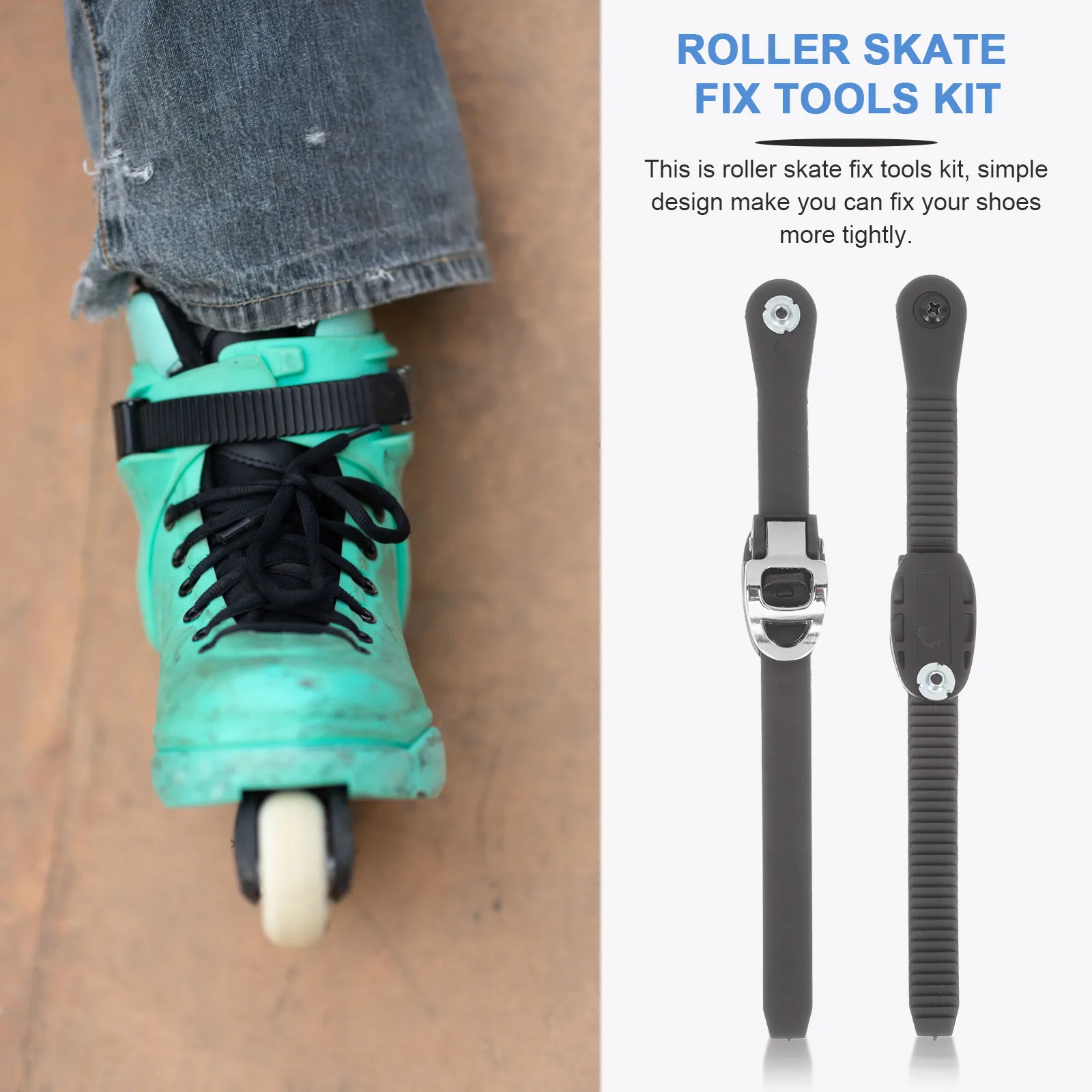 2Pcs Roller Skate Strap Skate Shoes Strap Skate Shoe Clasp Strap Roller Skate Buckle Strap