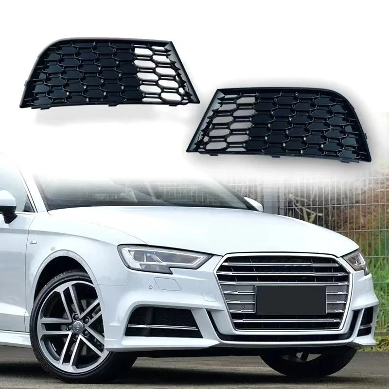 

2 шт. левый и правый передний бампер сотовая сетка противотуманная фара решетка крышка для Audi A3 8V Sline S-line S3 2017-2020