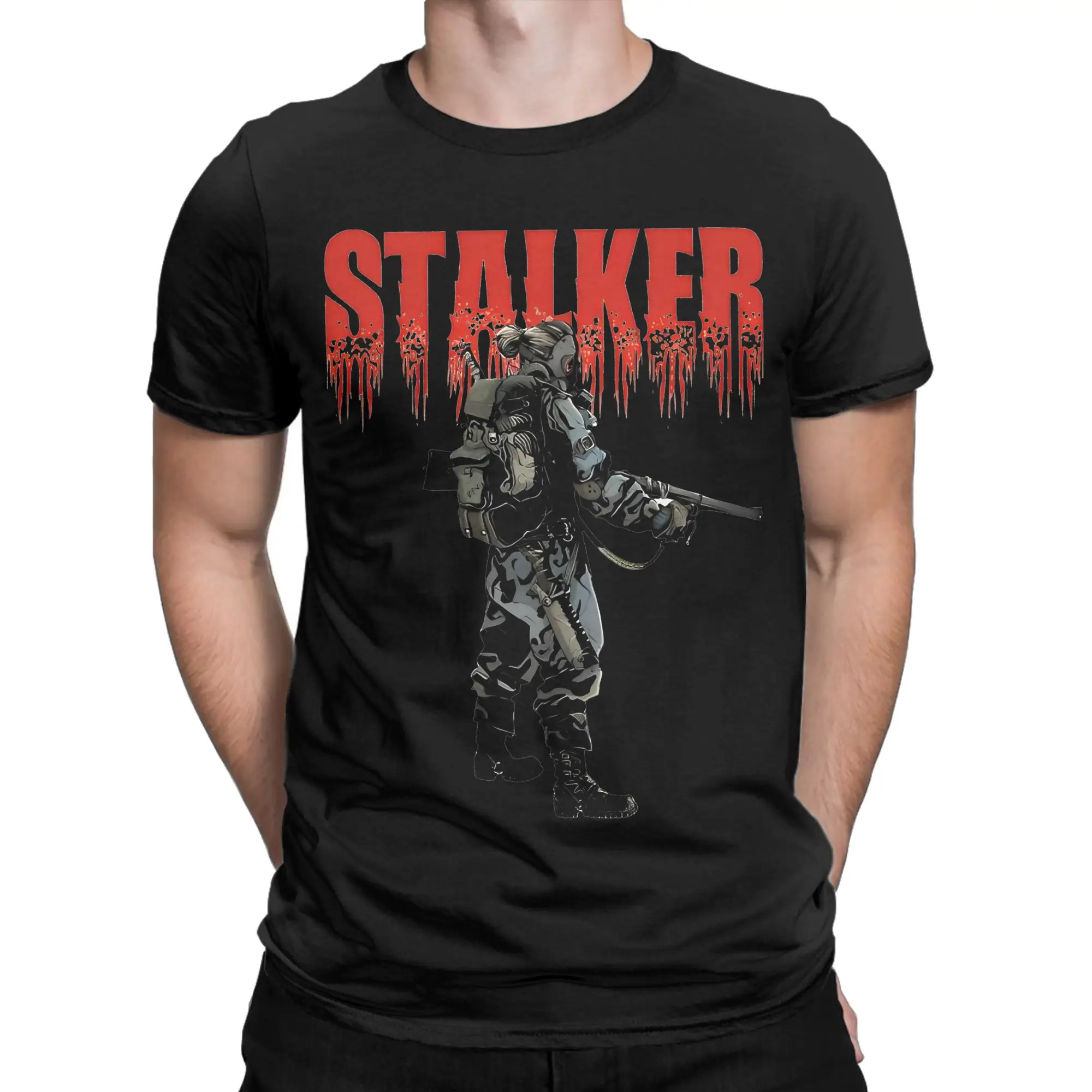 Leisure Stalker 2 Game T-Shirt Unisex 100%Cotton Short Sleeve  Round Neck Summer Tops