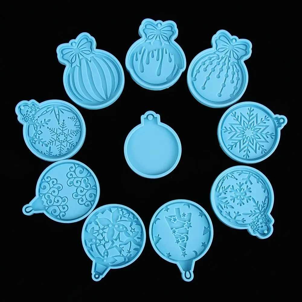 Xmas ball Candy Chocolate Clay Mold Silicone Moulds Jewelry Making Tool Christmas Ball Mold Keychain Molds