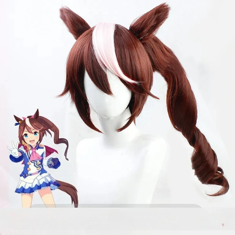 Uma Musume Pretty Derby Tokai Teio Cosplay peluca Anime juego de rol fiesta disfraz Prop pelo sintético fibra resistente al calor