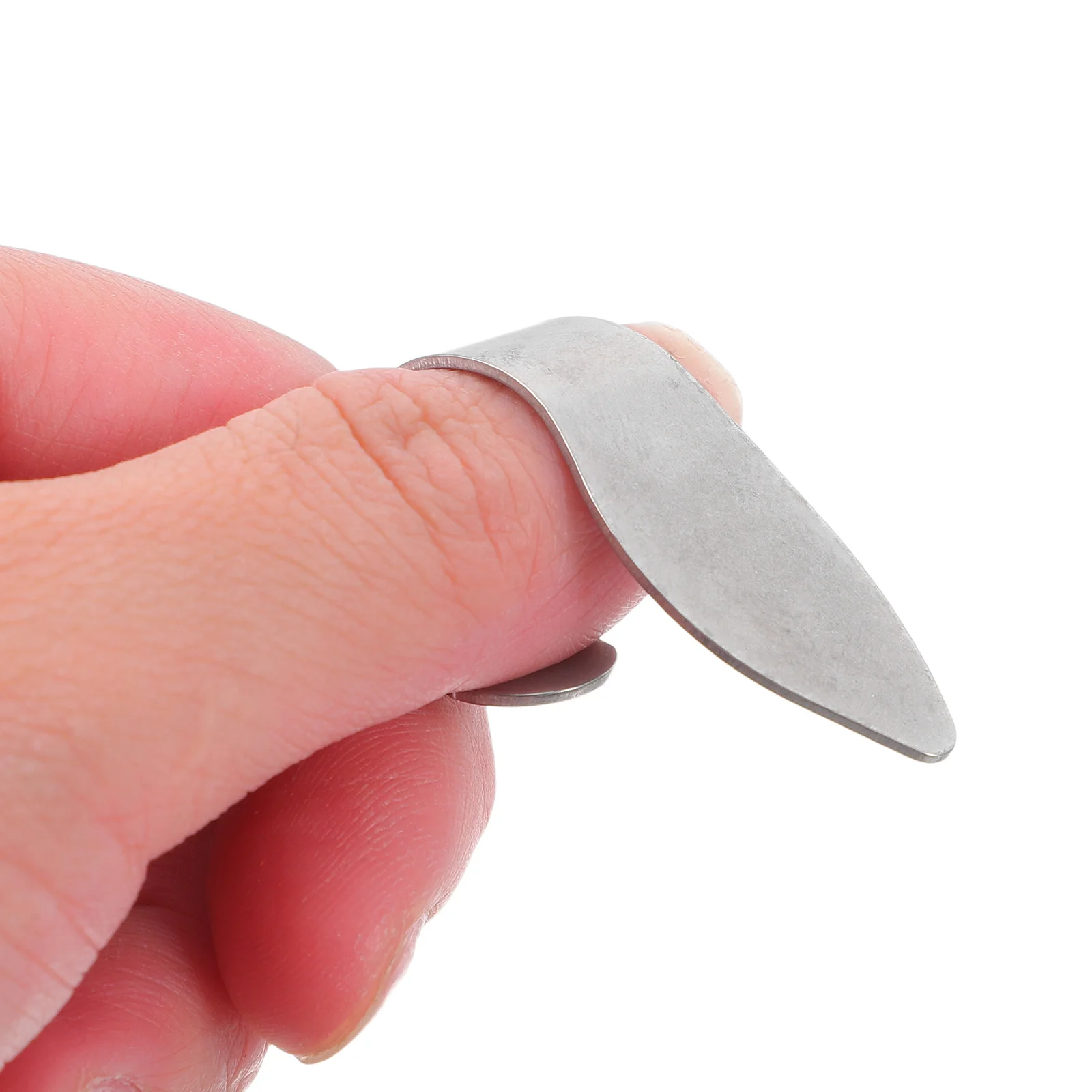 

La03b Premium Stainless Steel Thumb Picks for Guitar Ukulele Silver Ultra Thin Portable Durable Collections Thumb Picks