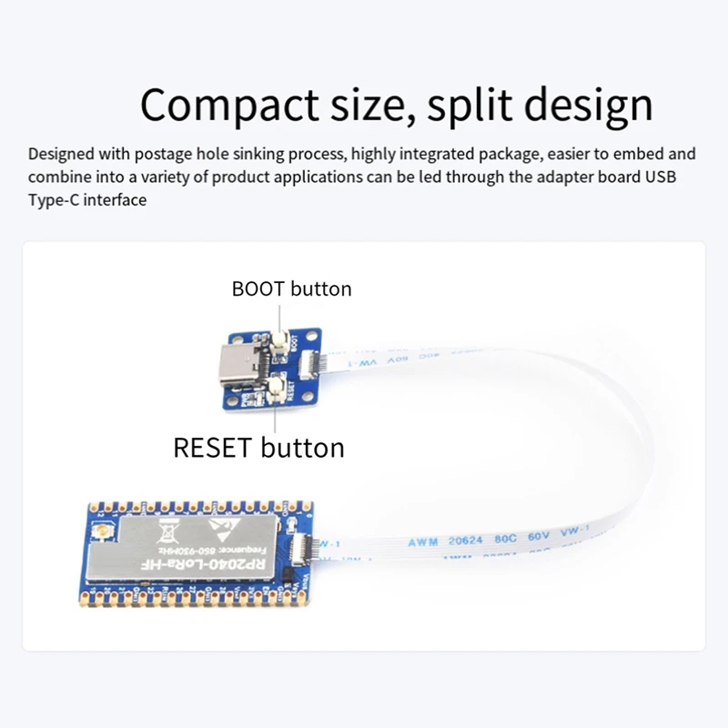 RP2040-Lora HF Development Board Kit+Adapter Board SX1262 850-930Mhz Development Board Supports GFSK Lora