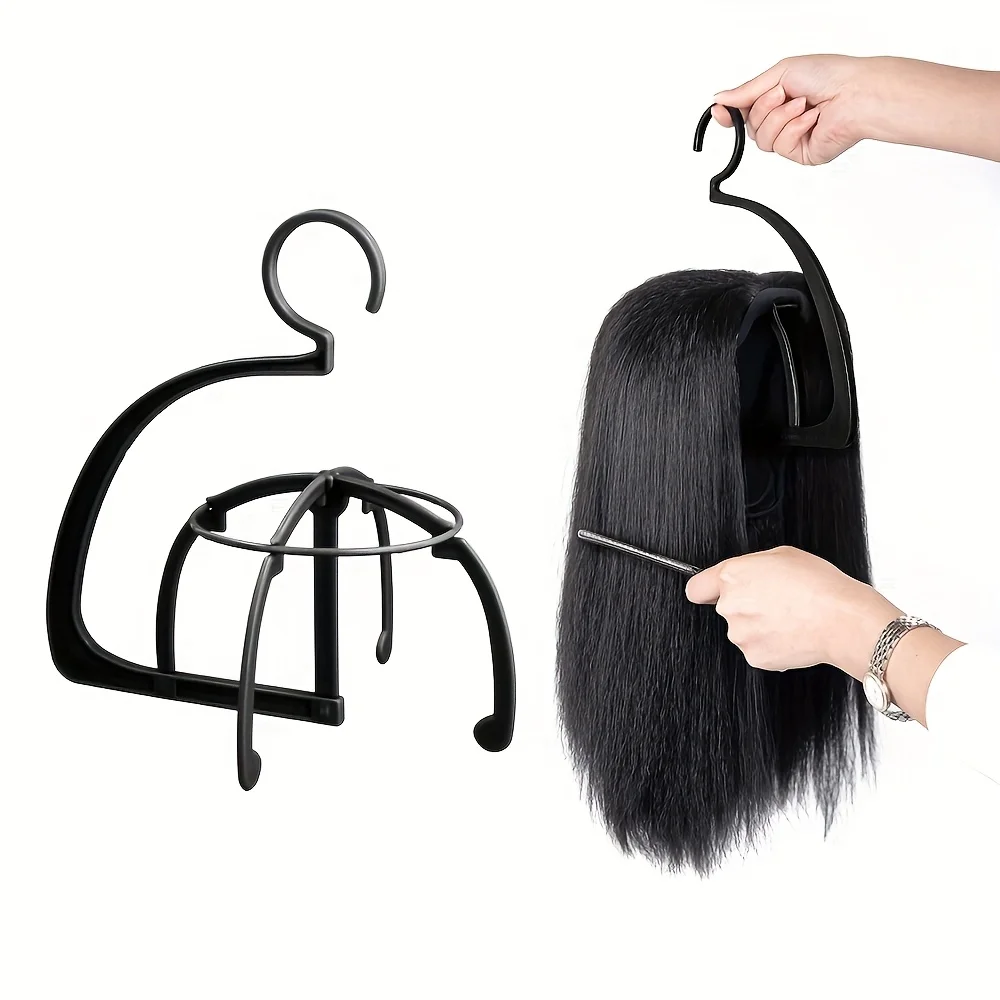 Hanging Wig Display Stand Portable Wig Holder Storage Rack Wig Organizer For Lace Wigs Hair Extensions Salon Styling Tools image 4