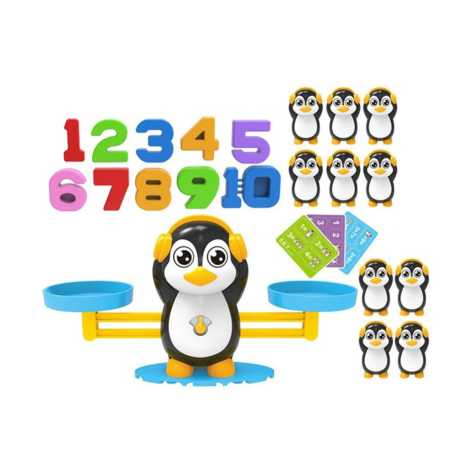 Penguin Counting And Balancing Game, Preschool Educational Toys, Interactive And