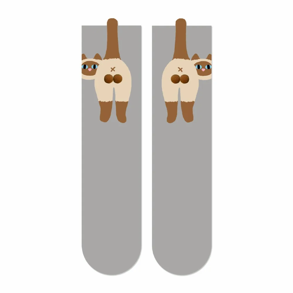 

Comfortable Cat Egg Cotton Socks Dog Egg Breathable Couples Sock Soft Cartoon Mid Tube Socks