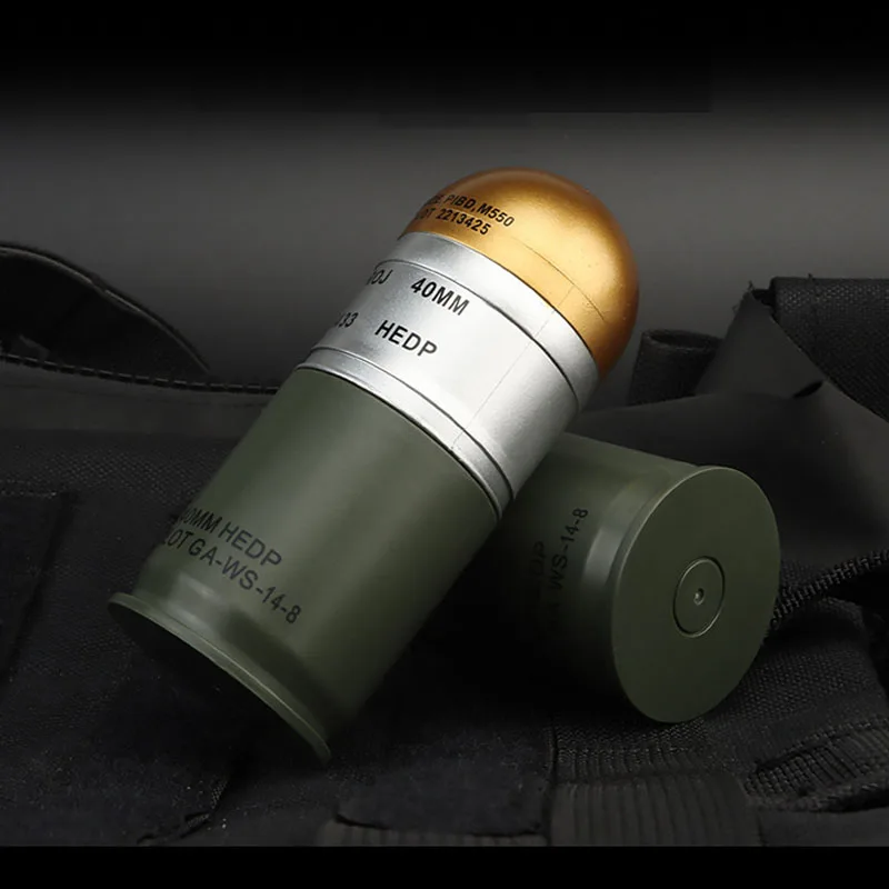 Tactical M433 HEDP 40mm Dummy Grenade Model Safety Case   Fan Toy Collection Gift Mini Storage Box