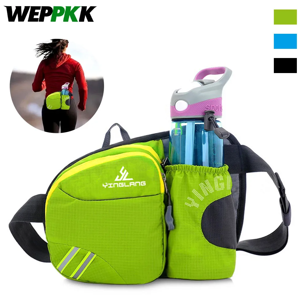 

Fanny Pack with Water Bottle Holder Waist Bag with Multi-Pockets Casual Bum Bag - Traveling Cycling Running Hiking Dog Walking