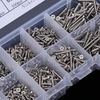 800Pcs Multipurpose Stainless Steel Self-Tapping Sheet Metal Screws Set, M2