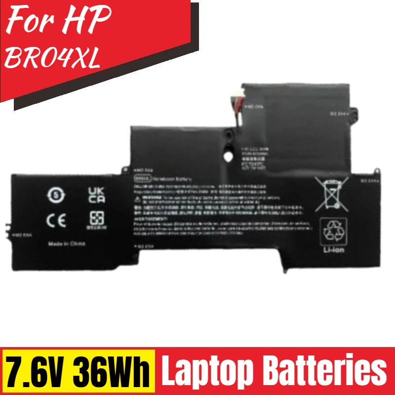 

BR04XL Аккумулятор для ноутбука 7,6 В 36 Втч для HP EliteBook 1020 G1 1030 G1 HSTNN-DB6M Сменный аккумулятор Совершенно новый, высокое качество