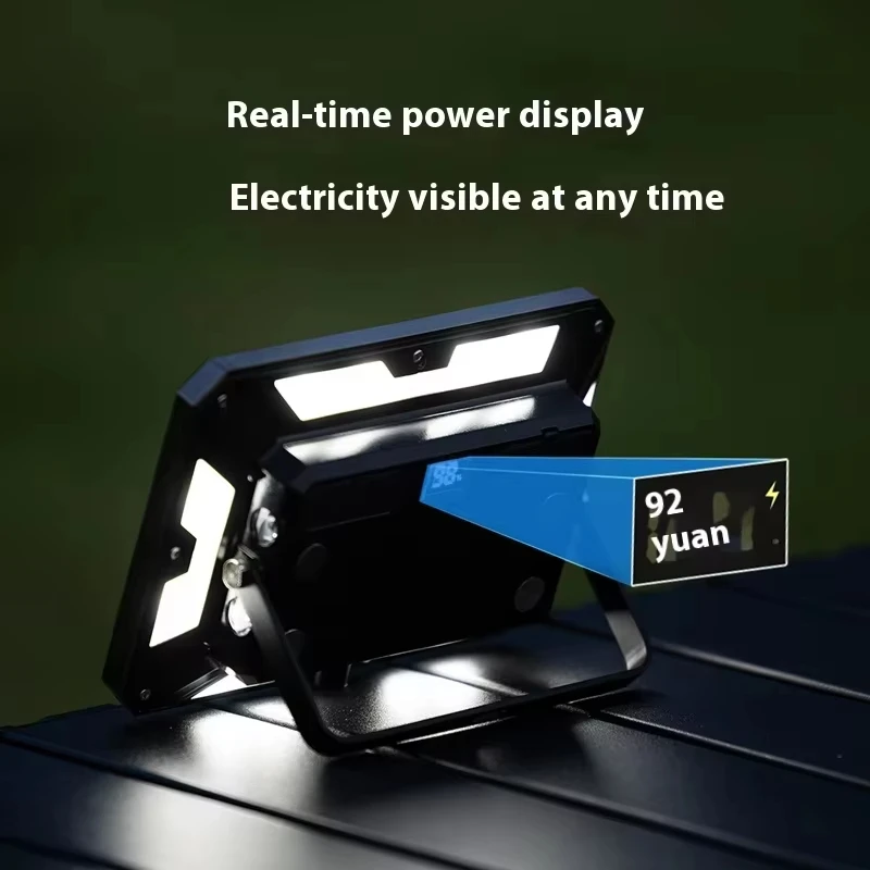 LED Camping Tent Light 30H Long Endurance Magnetic Mountable Bracket 3 Color Modes Red Warning USB C Fast Charge