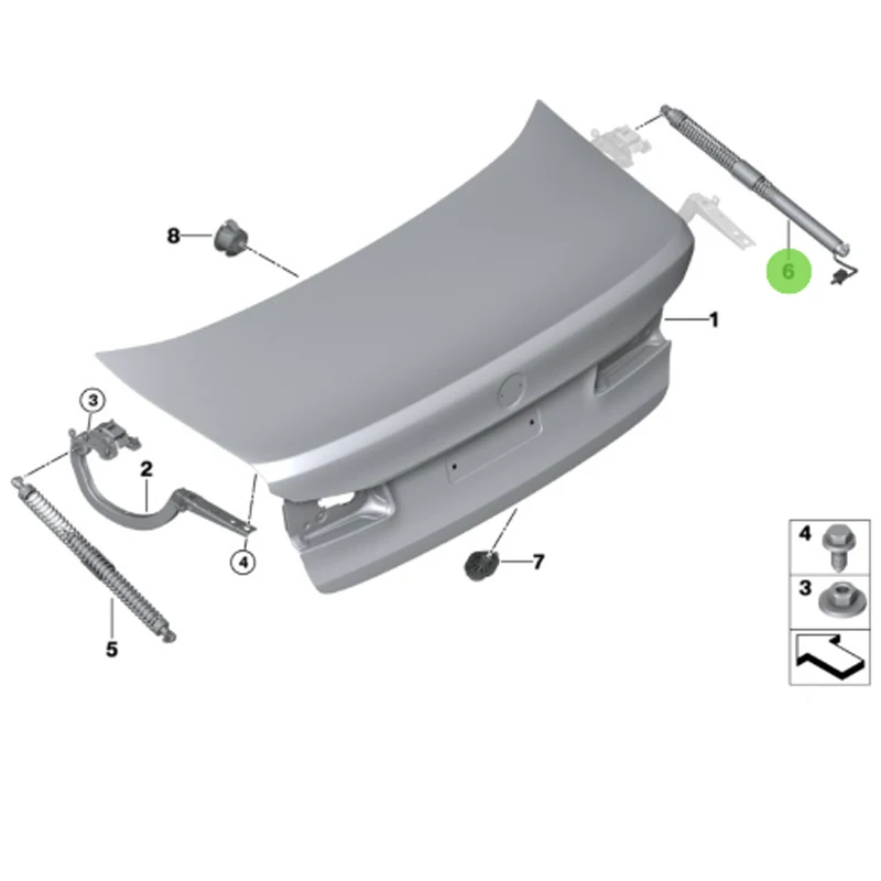 51247366404 5series G30 520d 530d 530dX 530Le On the right side of the screw drive device