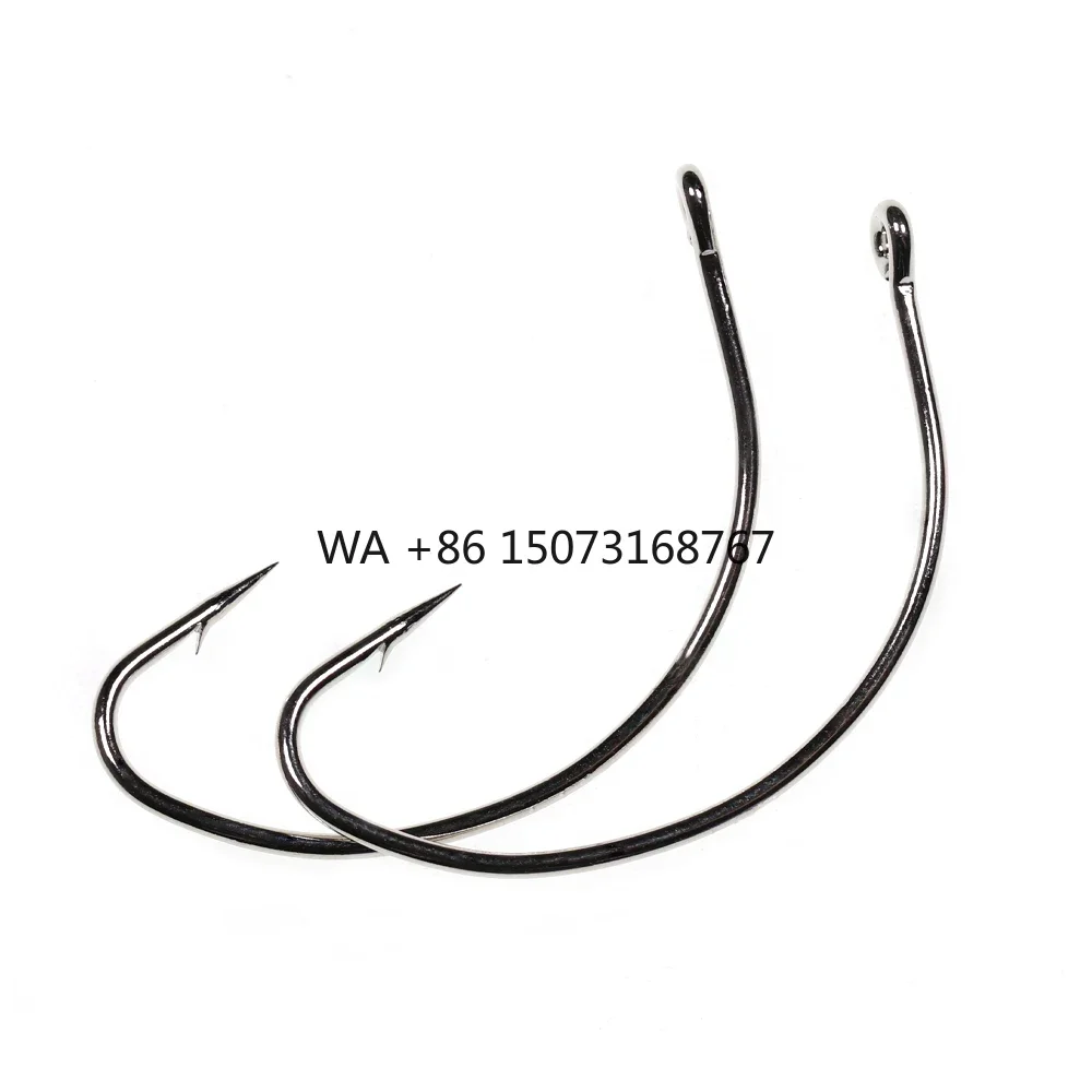 

Оптовая продажа, высокоуглеродистая сталь, с широким животом, смещенные крючки для червячной рыбалки без сорняков для ловли окуня, морской пресноводной рыбалки