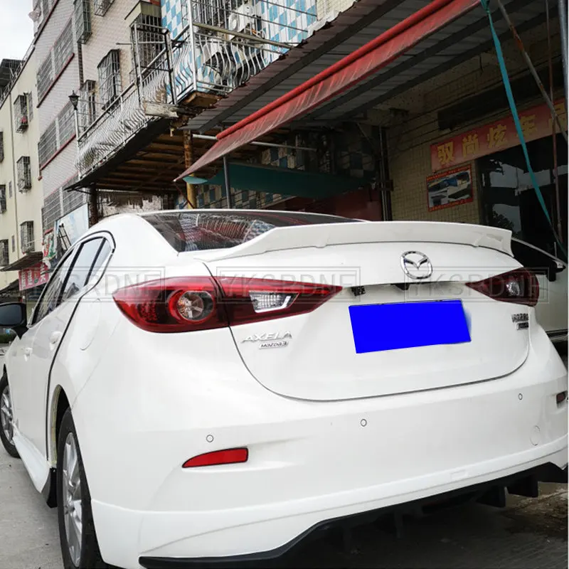 YKSRDNF High Quality ABS Material Rear Trunk Spoiler Trunk Wing Car Styling For Mazda 3 Axela 2014 2015 2016 2017 2018 2019