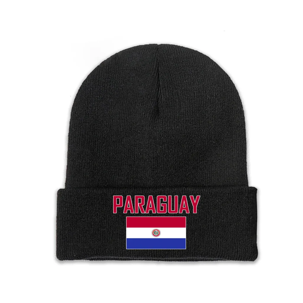 PARAGUAY Country Flag Top Print Men Women Unisex Knitted Hat Winter Autumn Beanie Cap Warm Bonnet