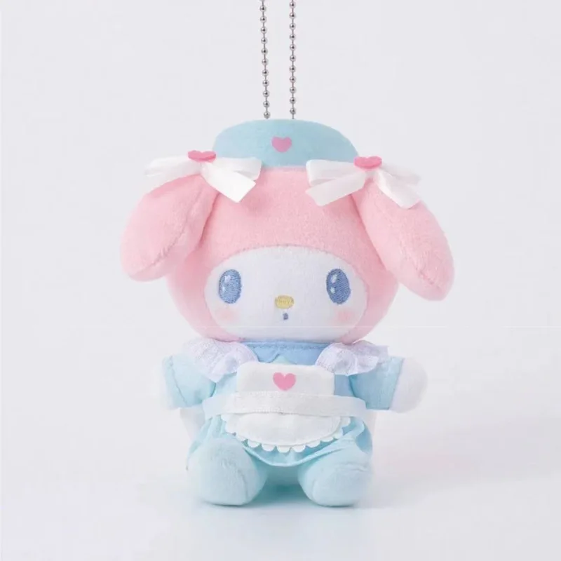 Kawaii Sanrio Kuromi Hello Kitty peluche sac à dos porte-clés dessin animé ma mélodie infirmière poupée fille cadeau d'anniversaire périphérique créatif