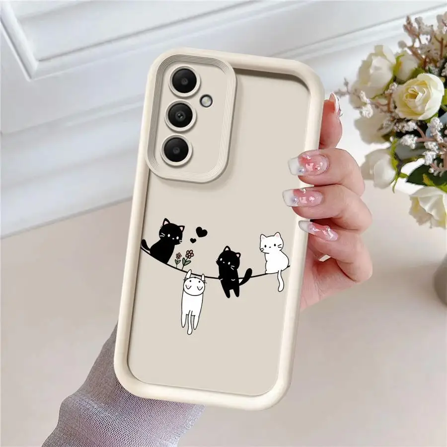 Case for Samsung A54 A52 A14 A53 A12 A13 A23 A71 A34 A51 A13 A33 A15 A32 A22 A55 A24 Phone Cover Cartoon Panda Cat Cute Animal