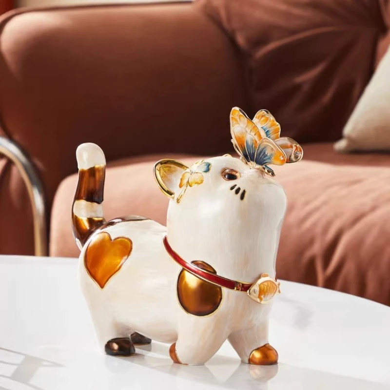 

Modern high-end lucky cat ornament living room desktop home decoration