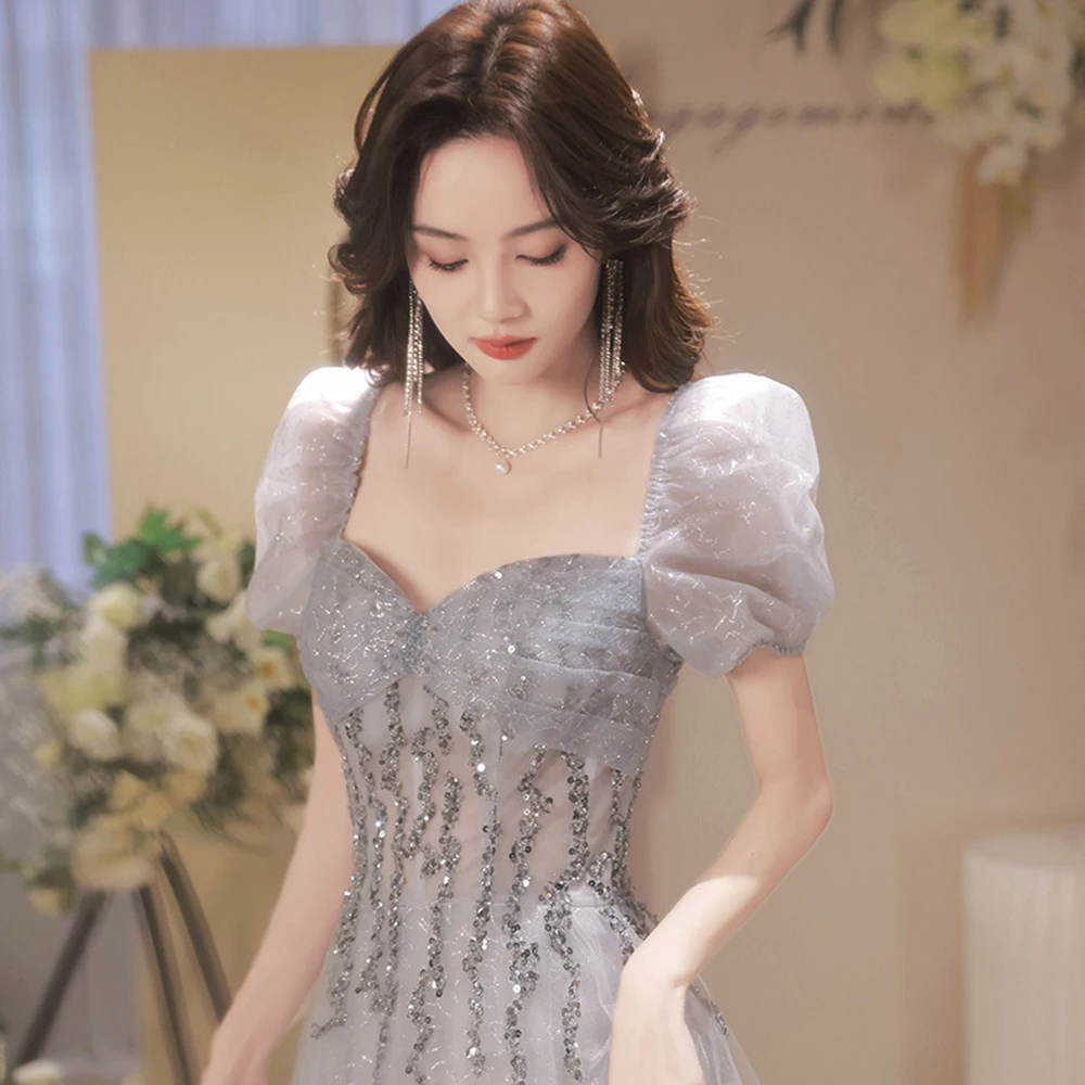 2025 신상 여성 이브닝 드레스 고급 프랑스 공주 스타일 졸업 파티 드레스 가볍고 독특한 웨딩 프롬 드레스