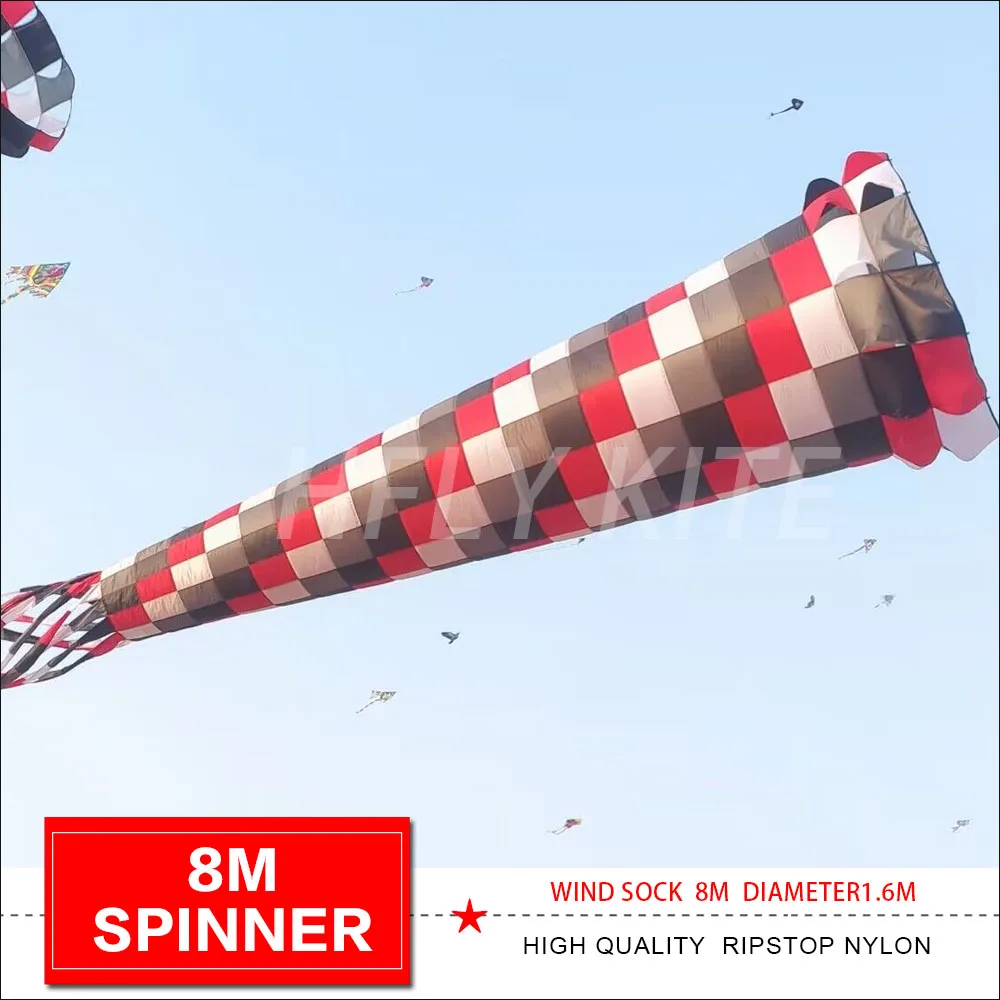 

NEW ARRIVAL 8M WINDSOCK KITE PENDANT LINE LAUNDRY SIPINNER RIPSTOP NYLON