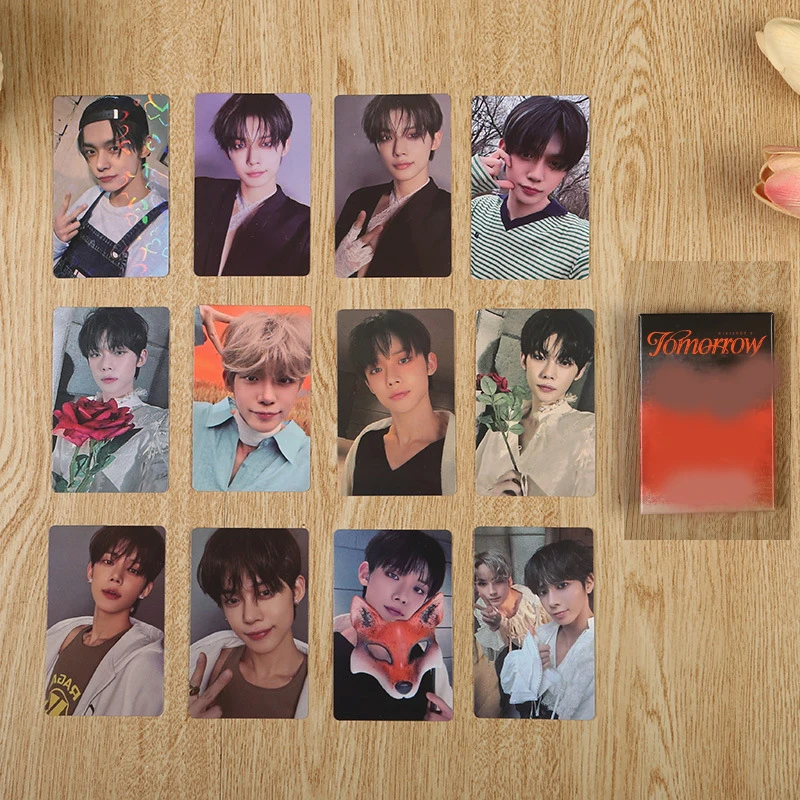 12pcs KPOP Album《TOMORROW》Random Cards SooBin YeonJun TaeHyun Personal Special LOMO Cards BeomGyu Hyuning Fans Collection Gifts