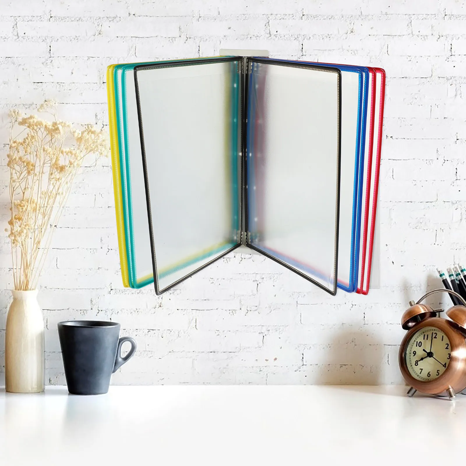 

Wall Hanging Files Storage Rack Simple Strong Office Document Organizer File Holder for Home School Conference Use