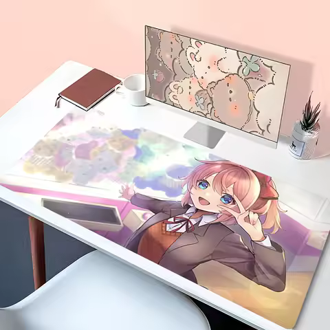Mousepad Anime Mouse Pad Gaming Accessories Office Keyboard Pad Large Desk Mat PC Rubber Doki Doki Literature Club Extended Pad