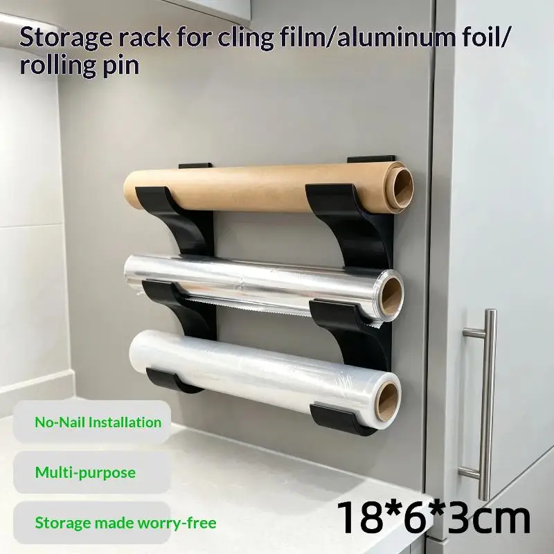 2Pcs/Set Food Wrap Holders Capable Of Holding 3 Rolls: Kitchen Paper Aluminum Foil Home Kitchen Use
