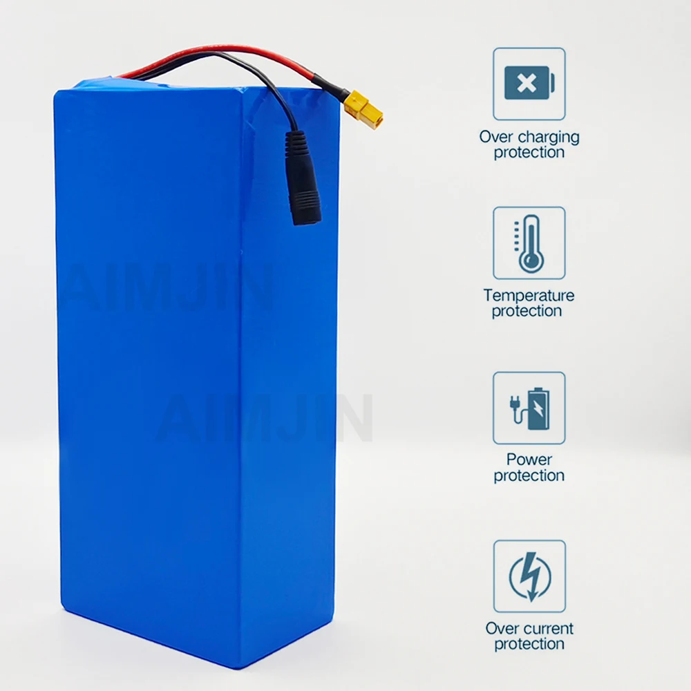 48V 20Ah 18650 Lithium 13S5P Battery Pack Built-in Intelligent BMS For 500-1000W electrical machinery+charger