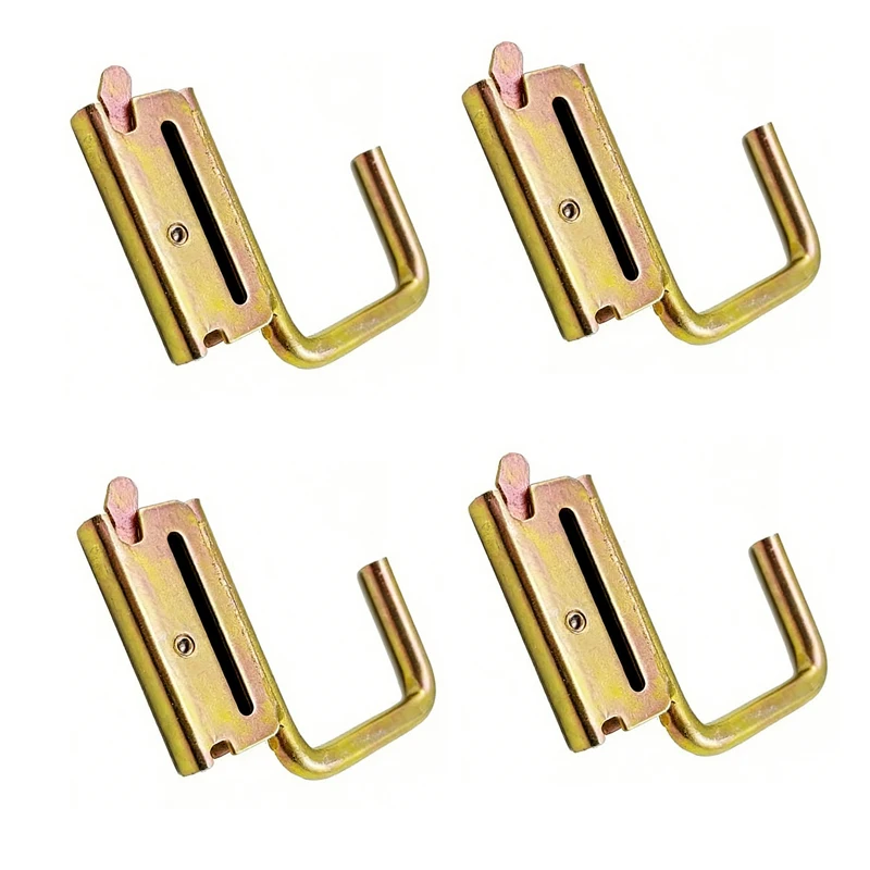 

4pcs E Track J Hook E Track Hanger Maximum Load 1200 Pounds Space Saving Heavy Duty Rustproof Easy Install